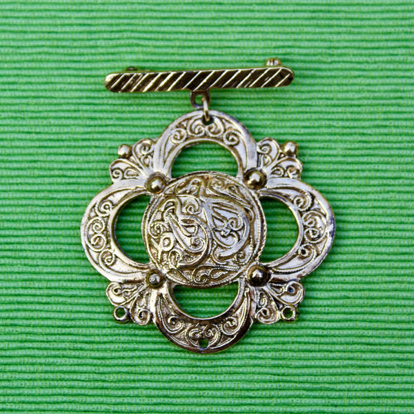 Crest Drop from Bar Brooch