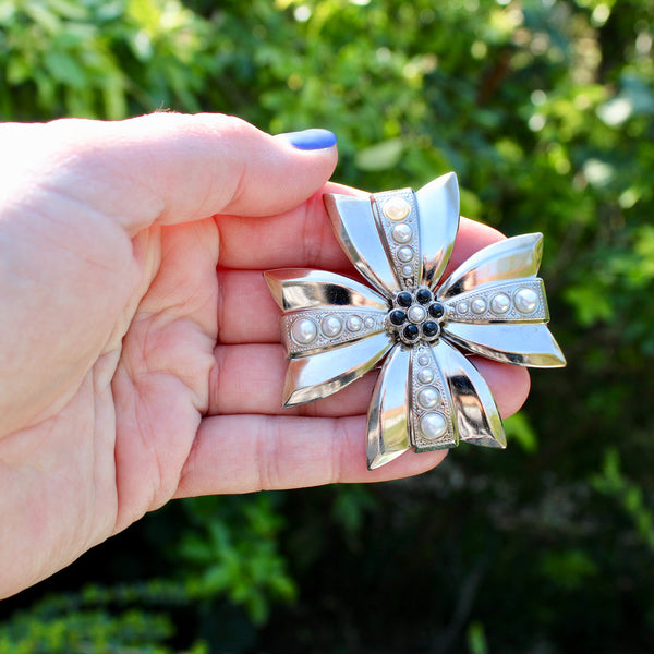 80s Maltese Cross Brooch