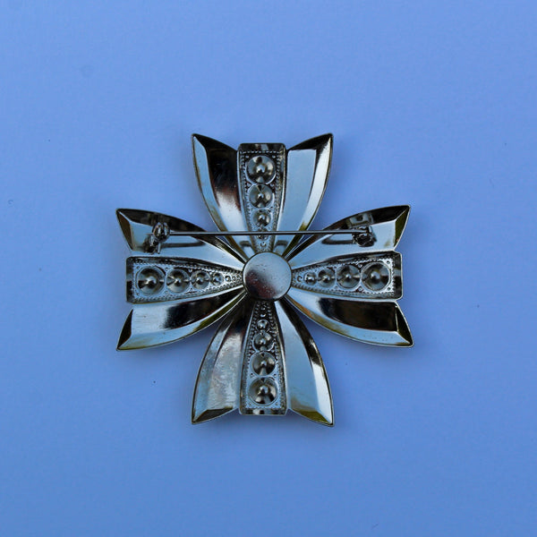 80s Maltese Cross Brooch