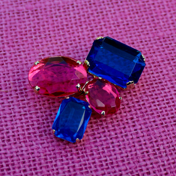 80s Deco Blue and Pink