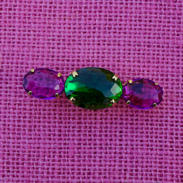 80s Deco Green and Pink Trio