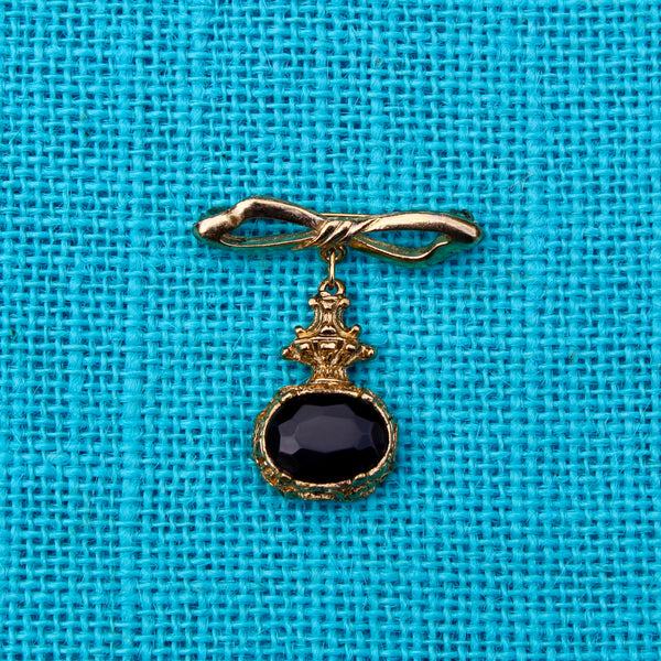 Fancy Black Drop Brooch