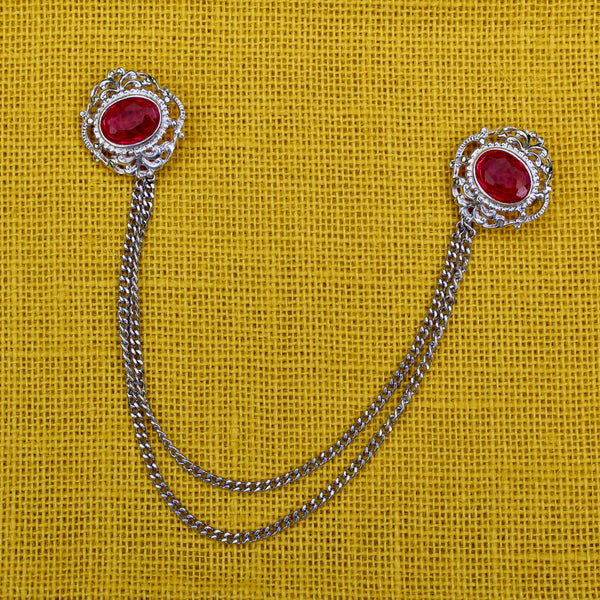 Silver Bubble Gum Pink Jewel Doublet Brooch