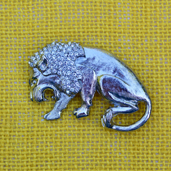 Rhinestone Roaring Lion