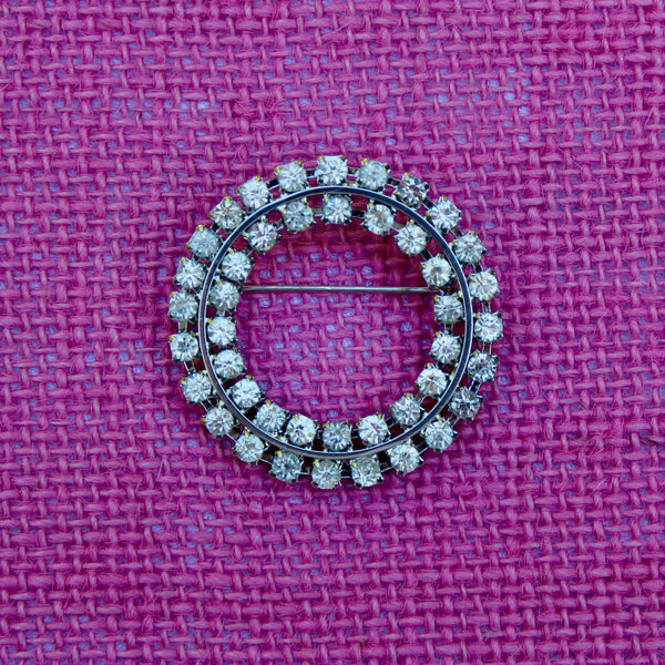 Silver Sparkle Large Circular Disc