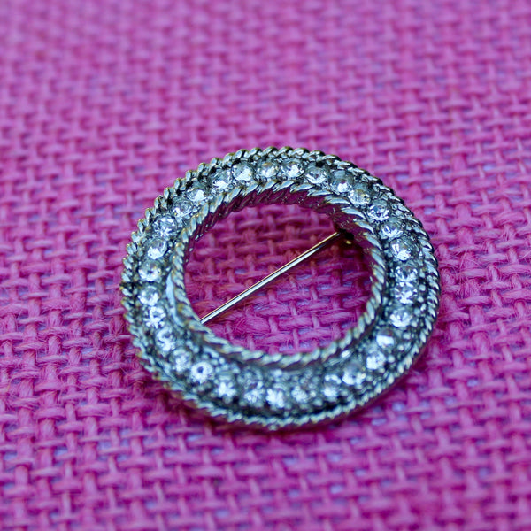 Silver Sparkle Small Circular Disc
