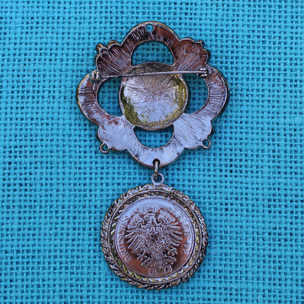 Gothic Coin Drop Brooch