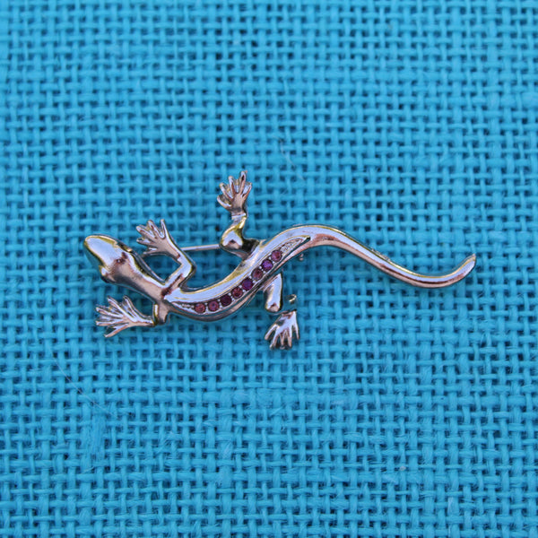 Gothic Trio of Lizard Brooches