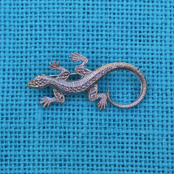 Gothic Trio of Lizard Brooches