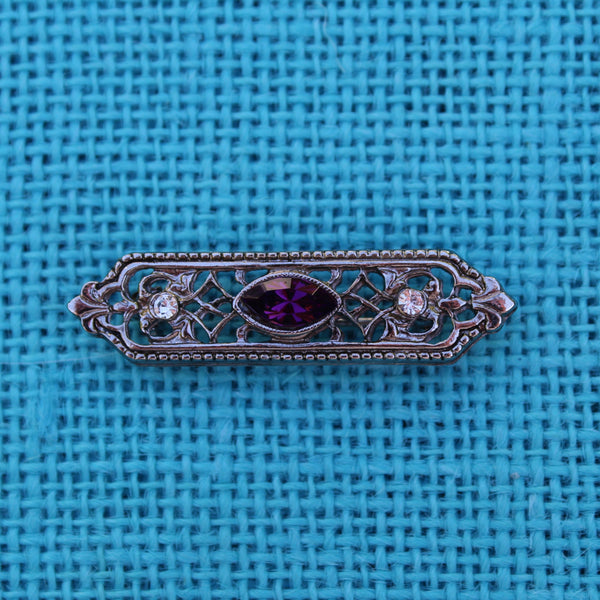 Gothic Purple Bar Brooch