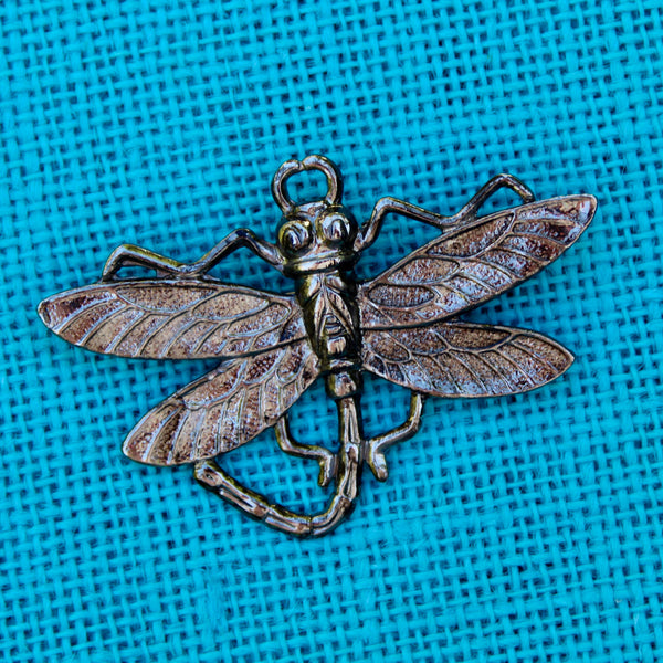 Large Silver Dragonfly Brooch
