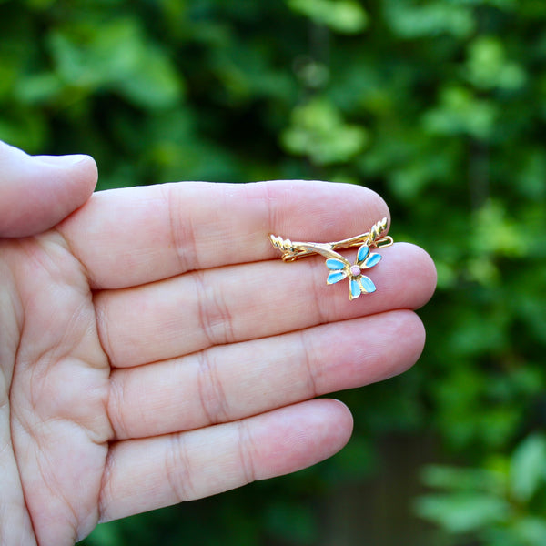 Tiny Enamel Flower Pin