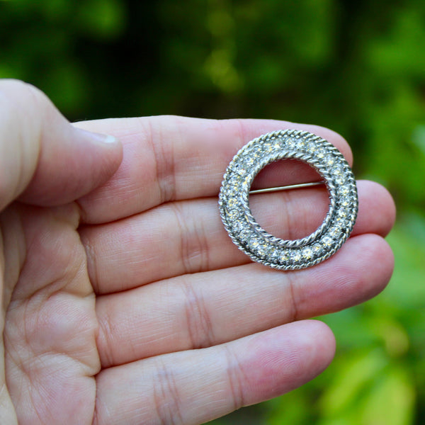 Silver Sparkle Small Circular Disc