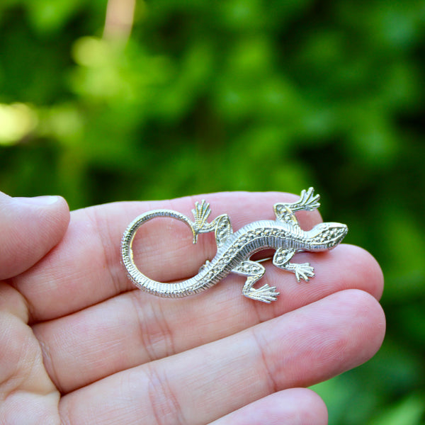 Gothic Trio of Lizard Brooches