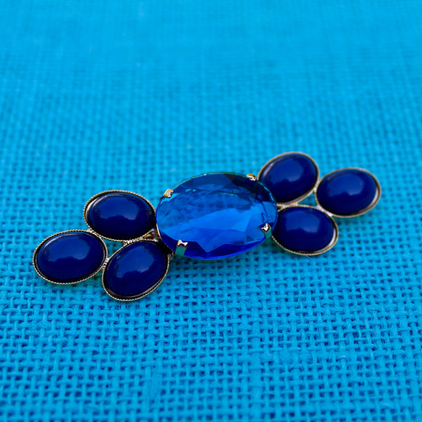 70s Abstract and 80s Deco Coloured Cabochon Brooches