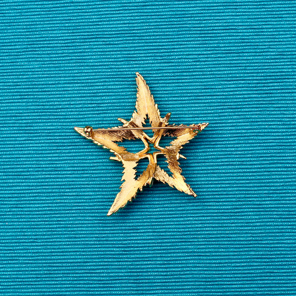 Double Gold Starfish Brooch