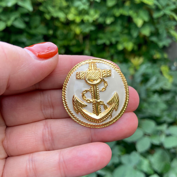 Cream Nautical Button