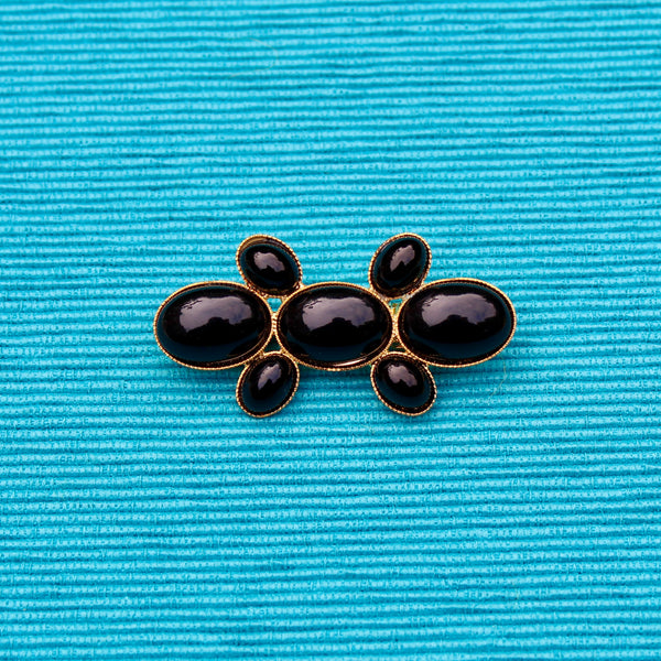 Tiny Black Cabochons Pin