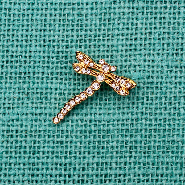 Dragonfly with Rhinestones 2 Brooch