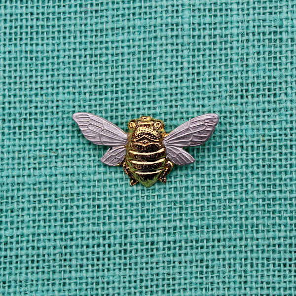 Gold and Silver Bee Brooch