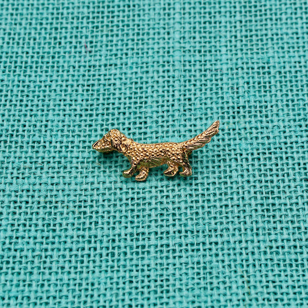 Tiny Gold Dog Pin