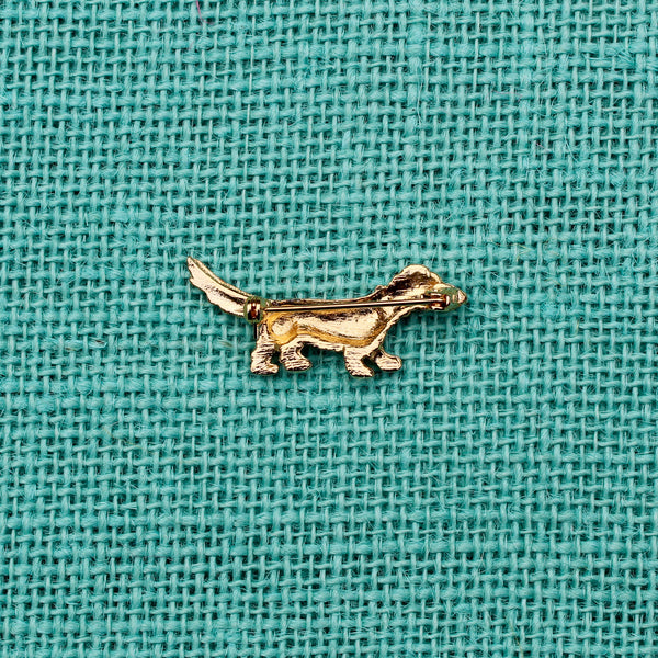 Tiny Gold Dog Pin