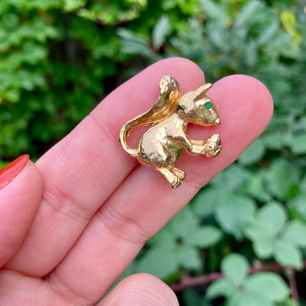 Tiny Squirrel Brooch