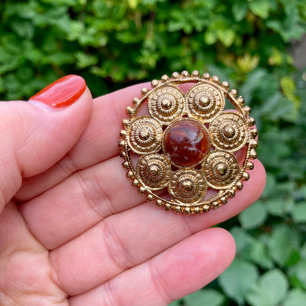 Gold and Brown Celtic Shield