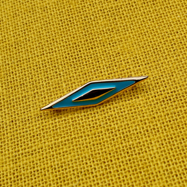 Turquoise Diamond Brooch