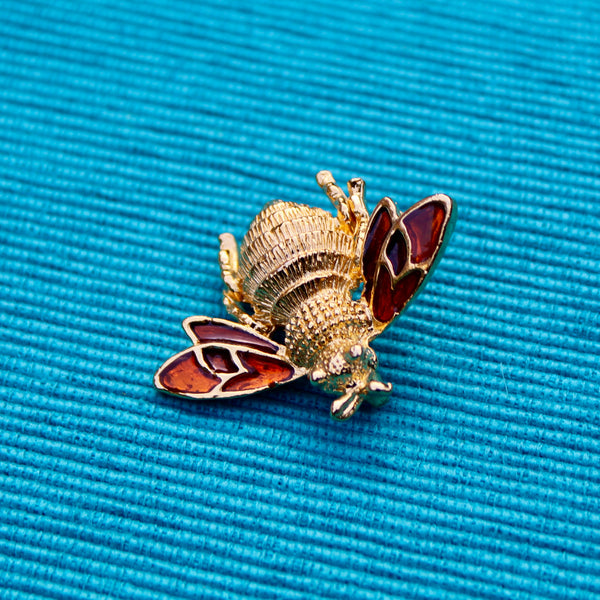 Bee Topaz Wing Brooch