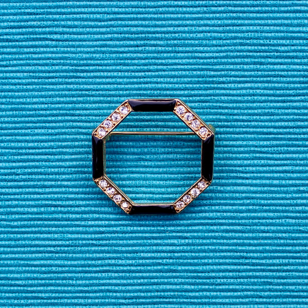 Black Enamel Octagon